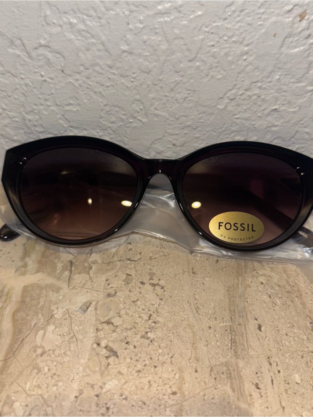 FW261 Women’s Fossil Sunglasses Cat-eye Glasses Dark Brown X82840